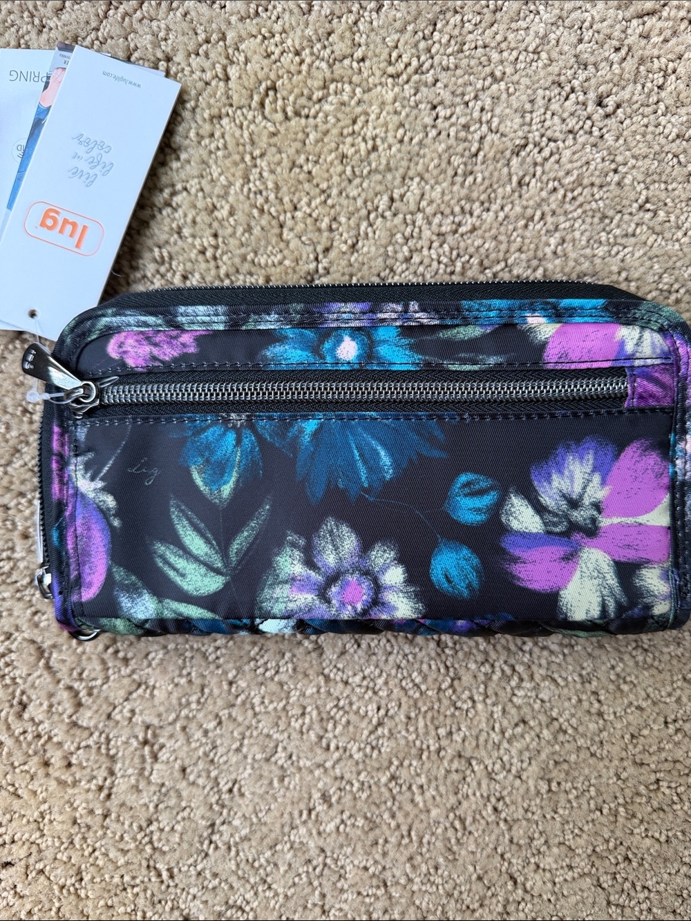 Luglife Handspring Wallet in Bloom Black-New with tags - Picture 3 of 7